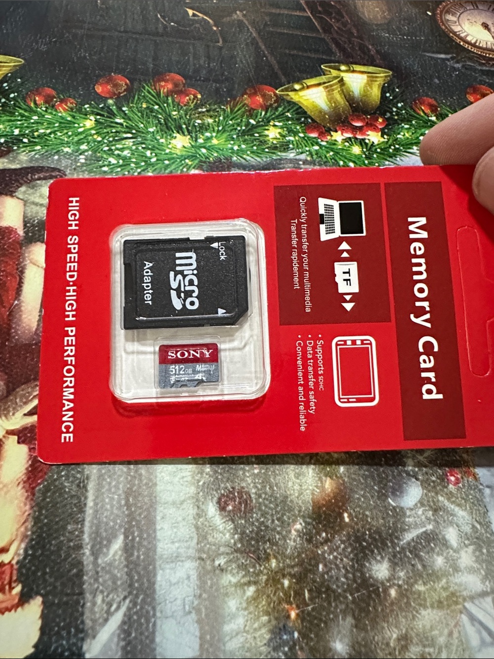 Sony Black microSD Card with Adapter in Red Retail Pack